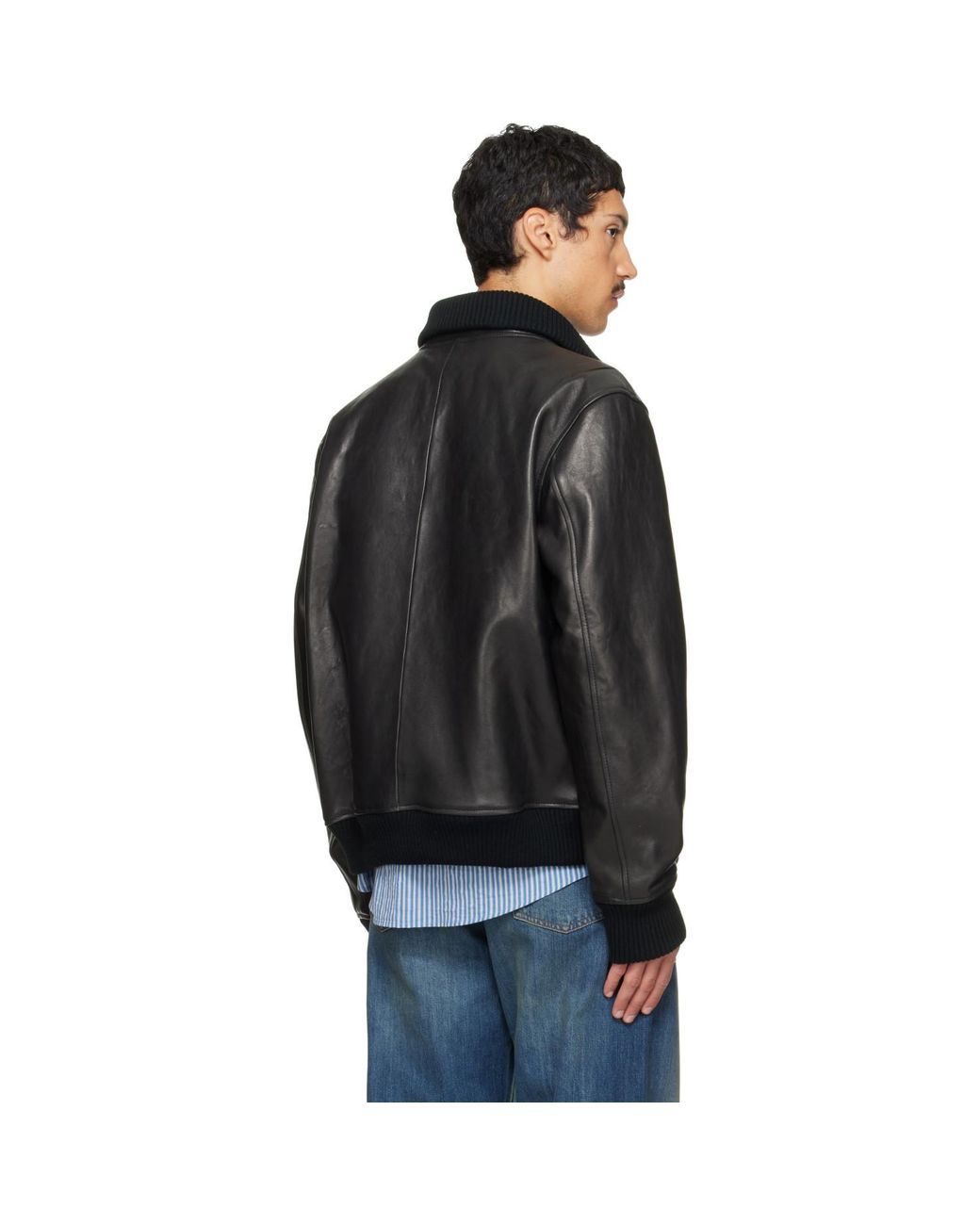 Carter Young Black Murphy Leather Jacket for men
