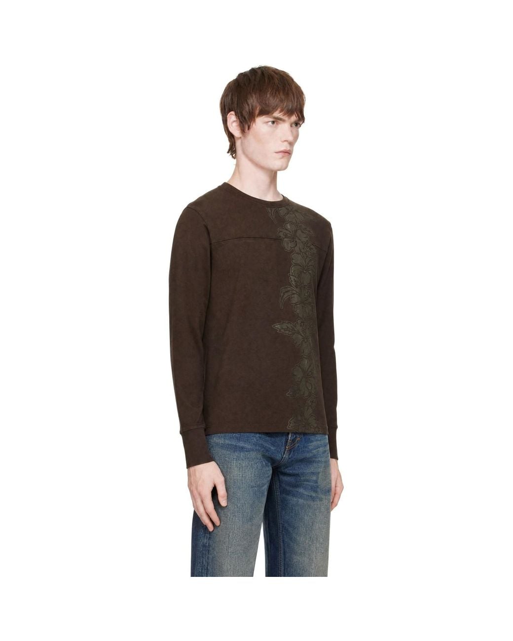 Raimundo Langlois Brown Ssense Exclusive Long Sleeve Football T-Shirt for men