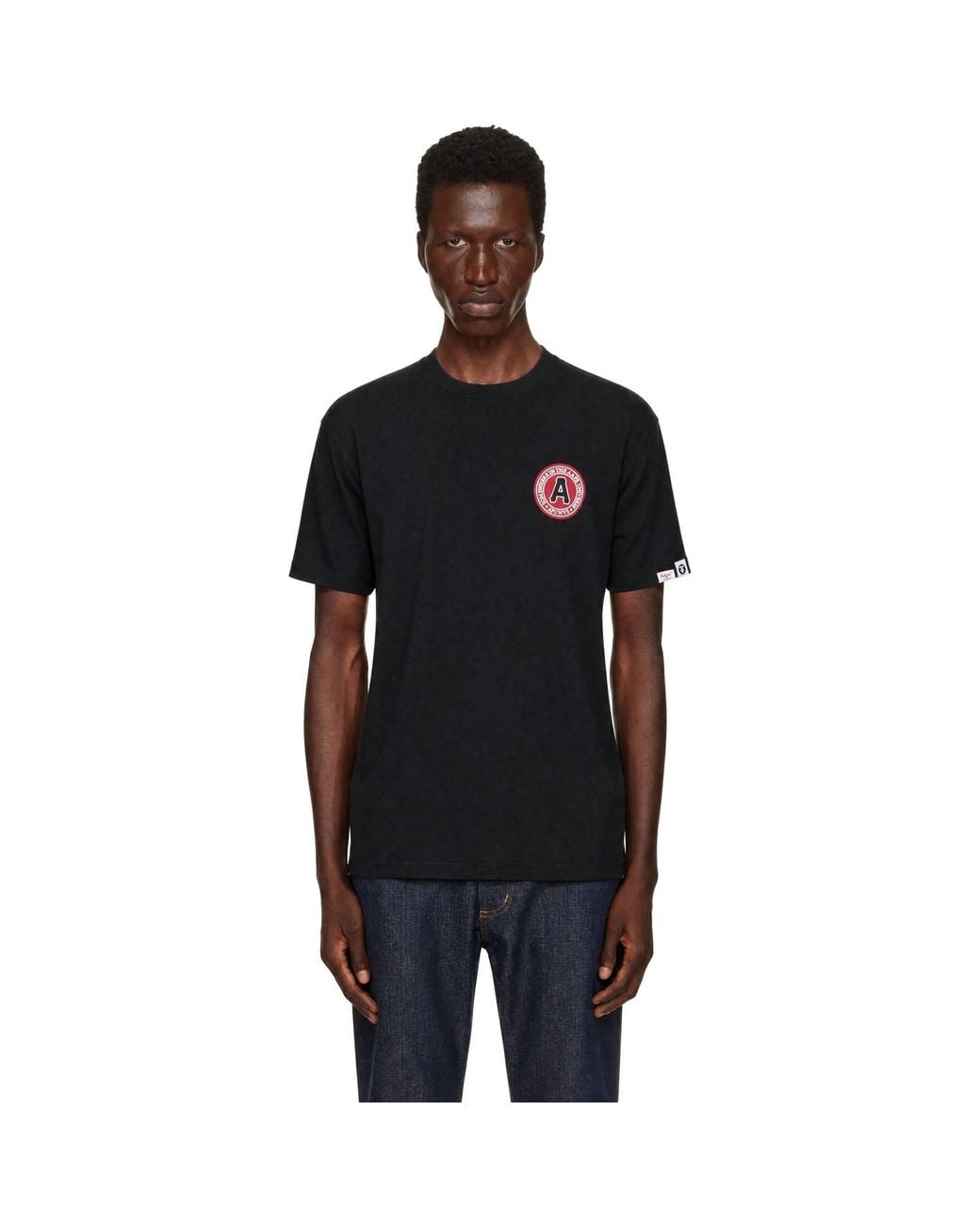 Aape By A Bathing Ape Black 'Aape' Basic T-Shirt for men