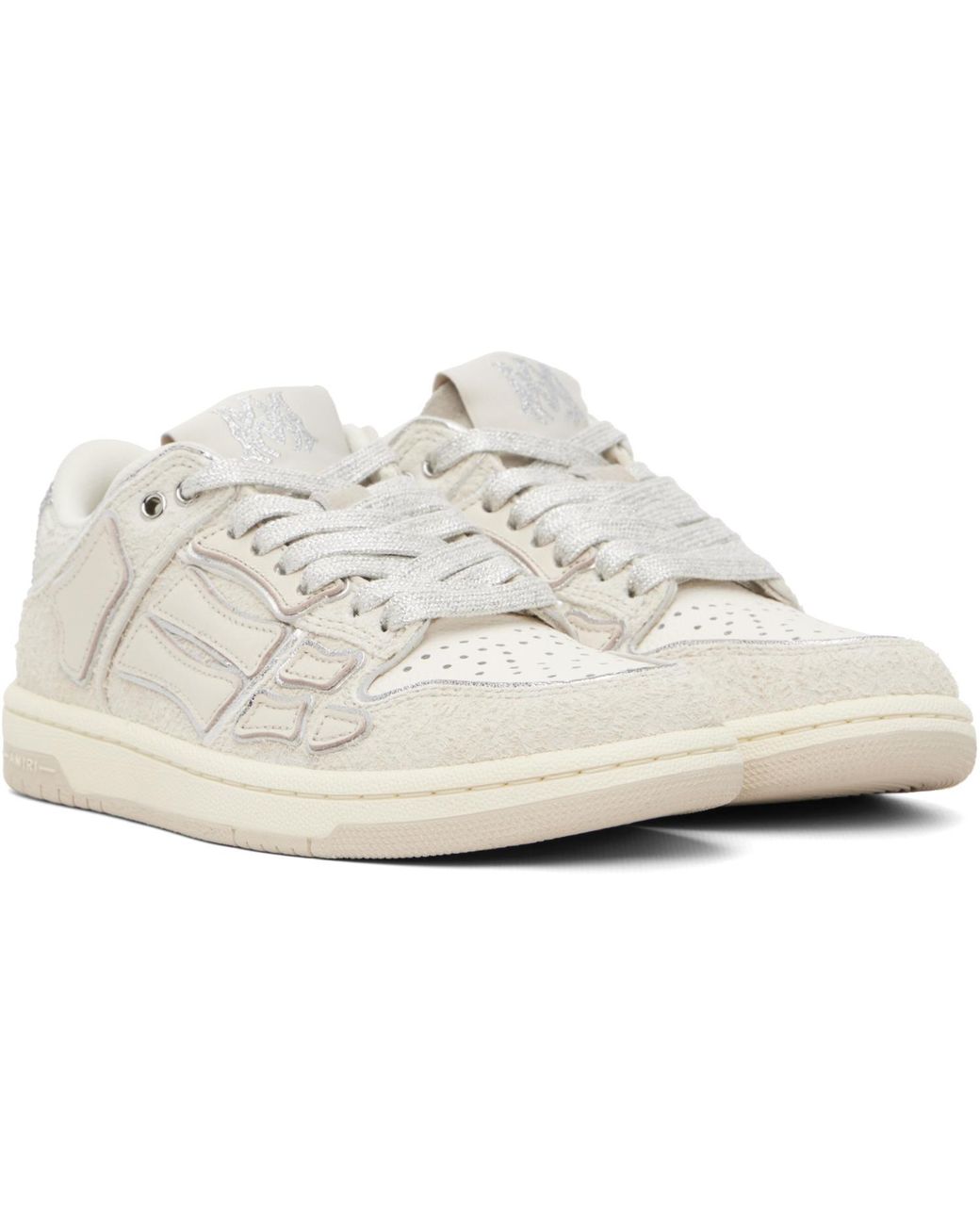 Amiri Black Off- Glitter Skel Top Low Sneakers