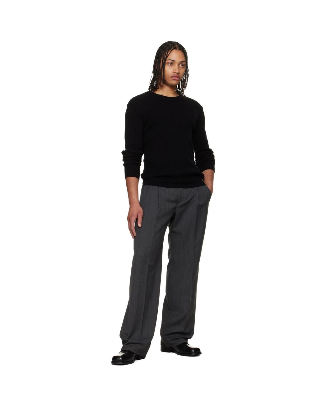 Our Legacy Black Compact Roundneck Sweater for men