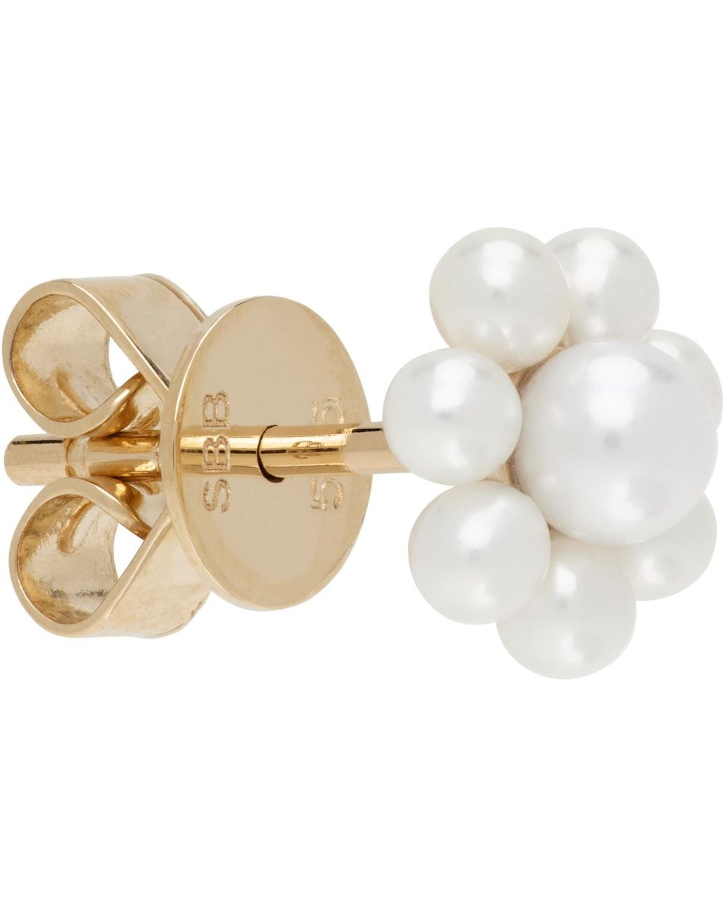 Sophie Bille Brahe White Petite Marguerite Single Earring
