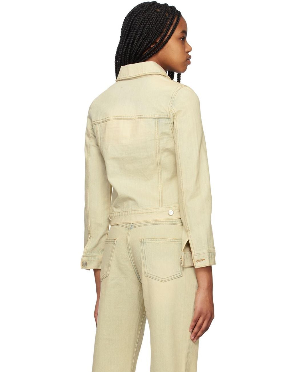 we11done Natural Faded Denim Jacket