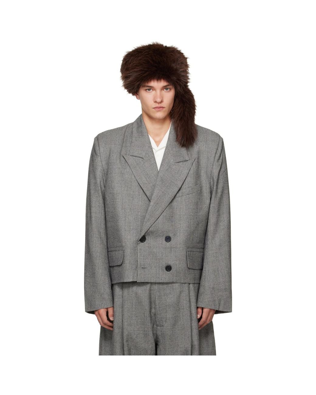 VAQUERA Gray Slouchy Blazer for men