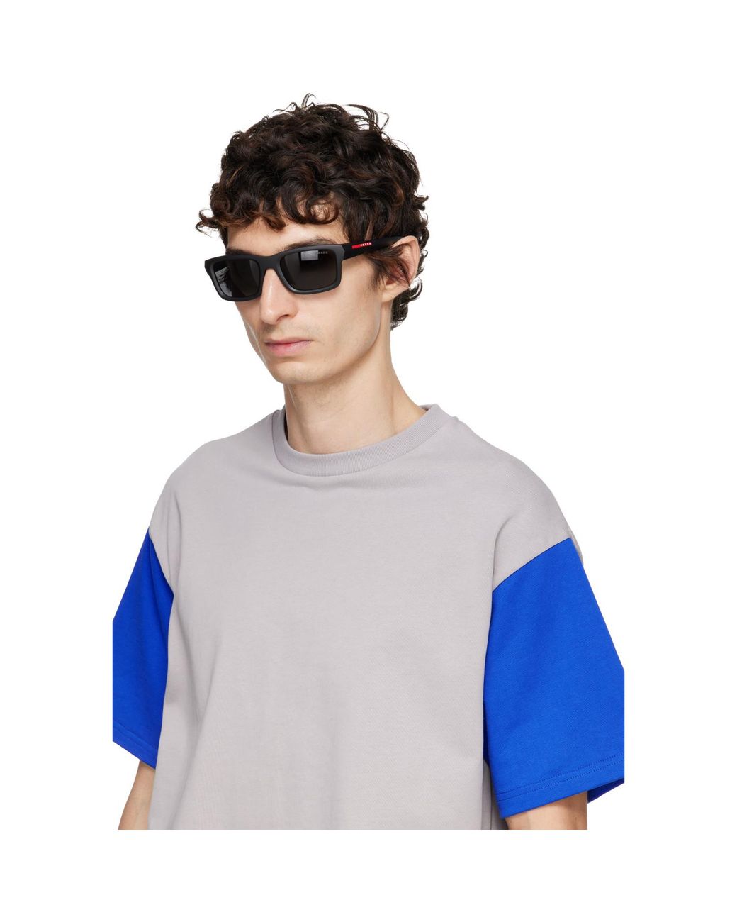 Prada Gray Ps B10S Sunglasses for men
