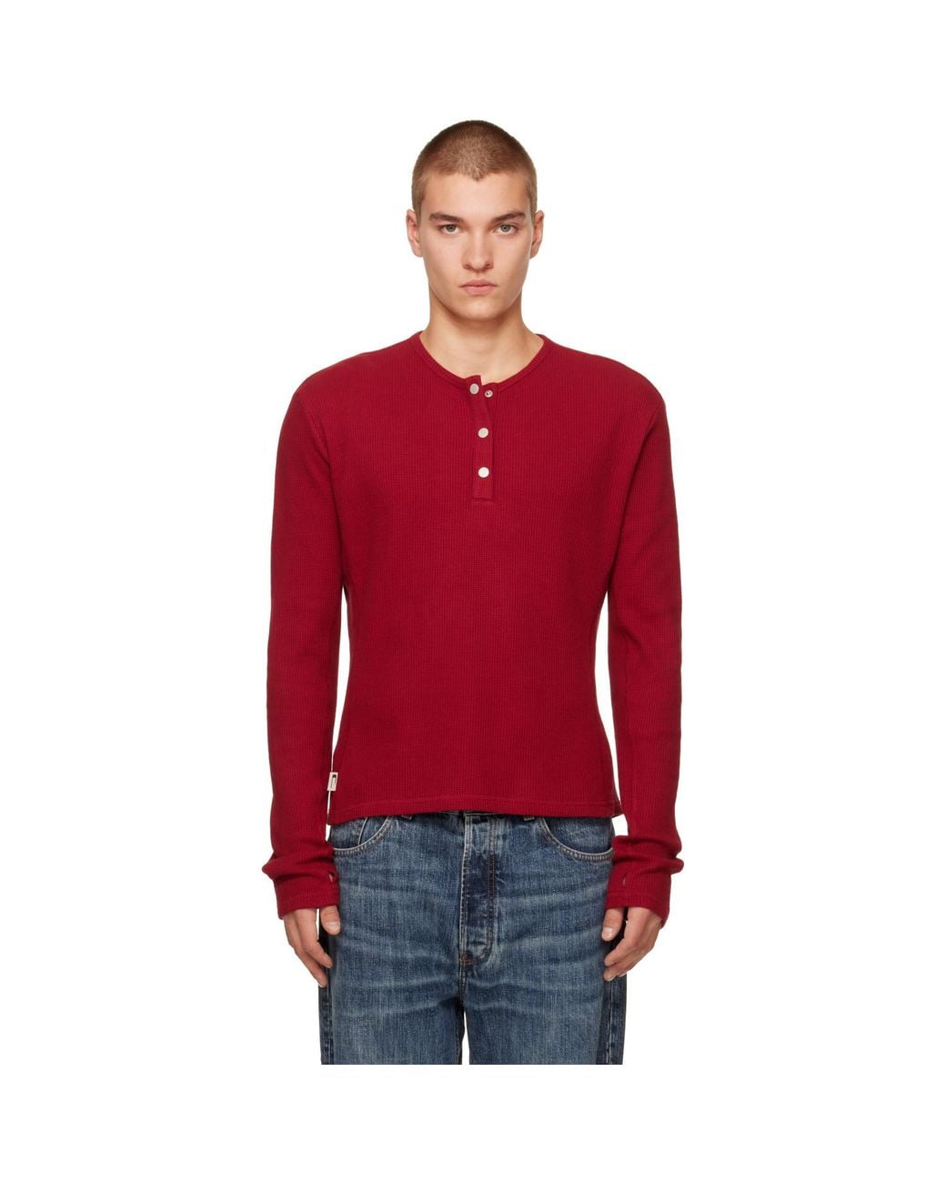 Carrera Red Lis Long-Sleeve Henley for men