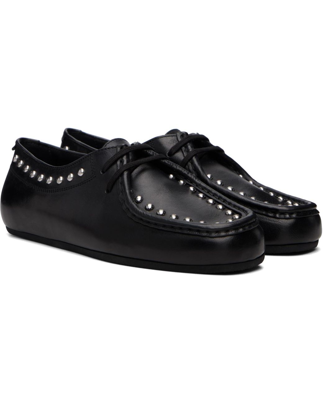 Jil Sander Black Hood Lace-Up Derbys