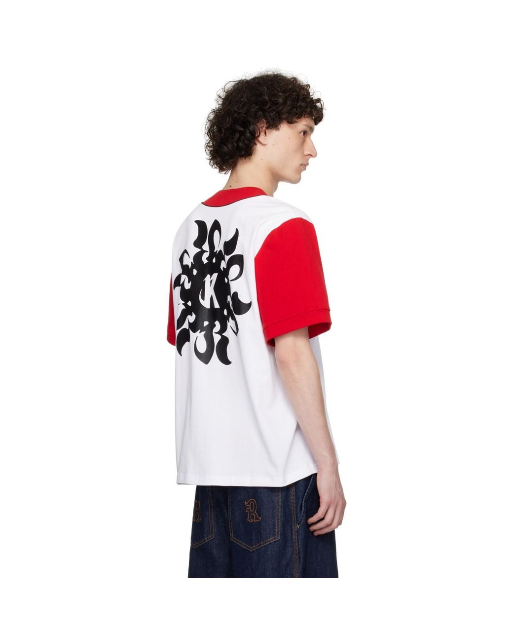 Kusikohc Red Baseball Shirt for men