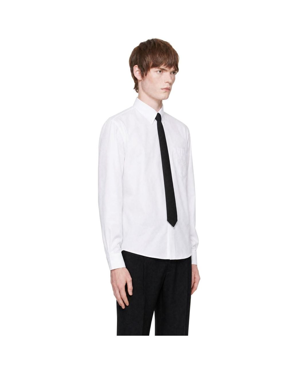 Givenchy White Classic Fit Button Down Shirt for men