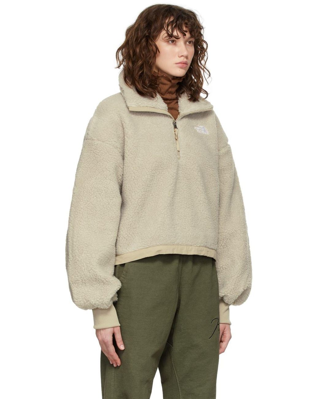 the north face platte sherpa q zip