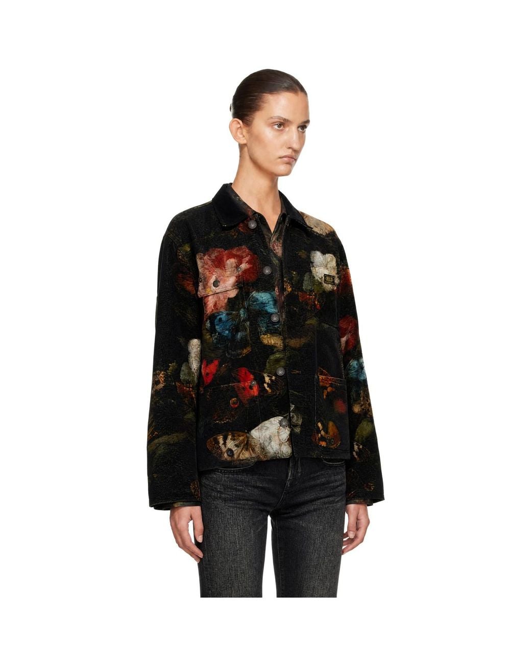 R13 Black Relaxed Chore Jacket