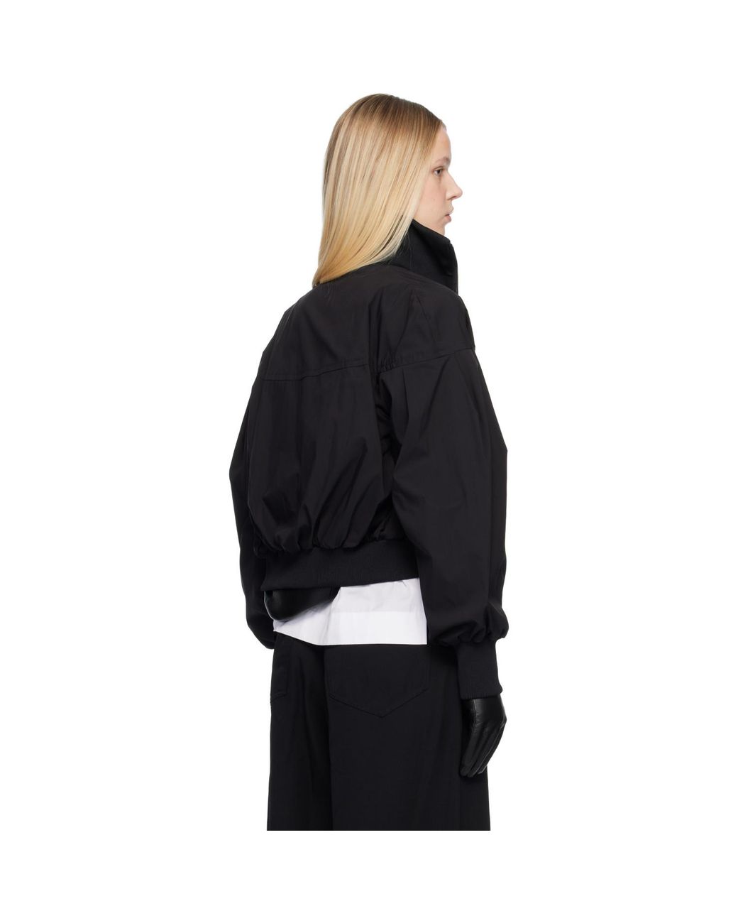 Yohji Yamamoto Black Weather Cloth Paneled Blouson Jacket