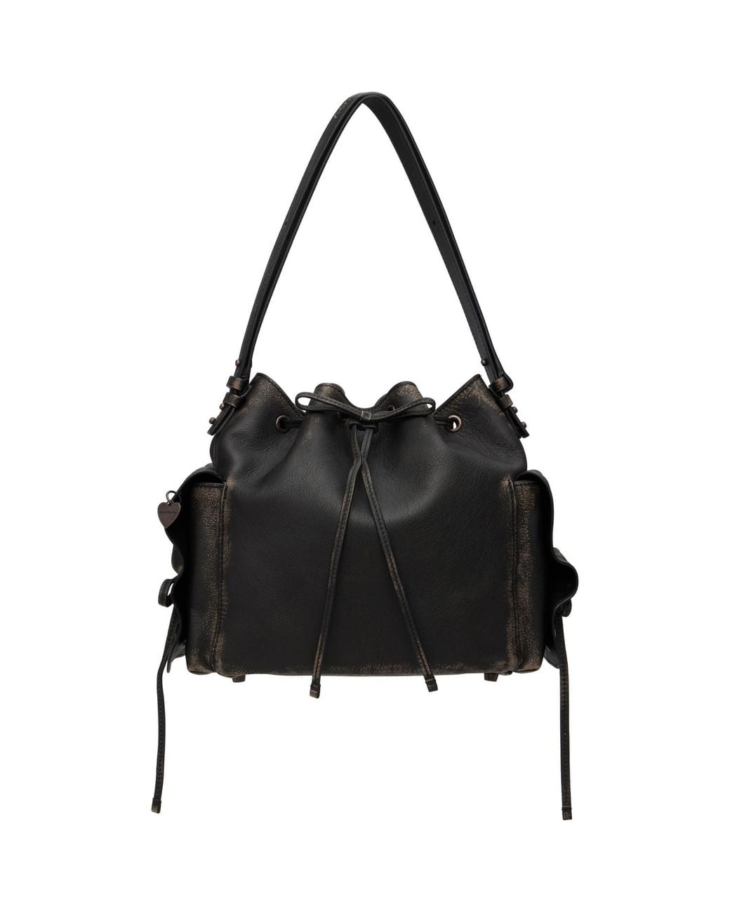 Acne Black Multipocket Bucket Bag