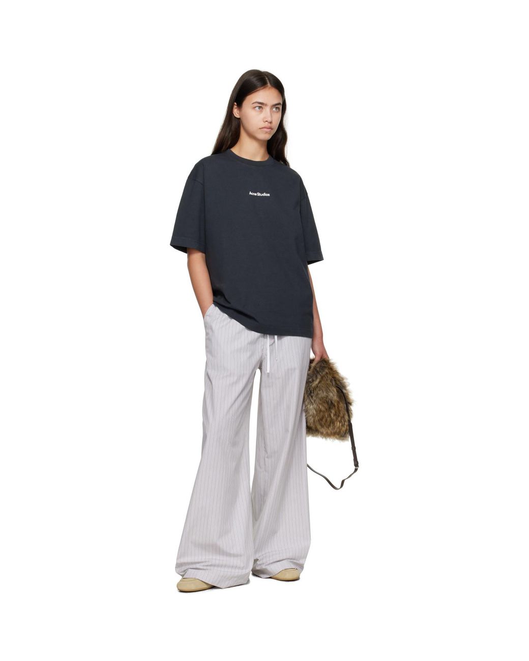 Acne Black Logo T-Shirt