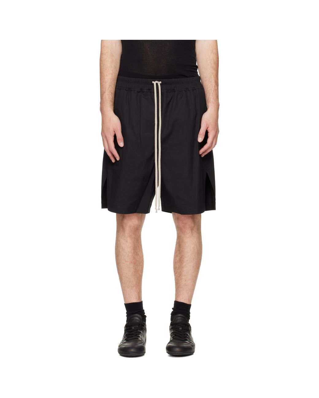 Rick Owens Black Tower Boxers Shorts for men