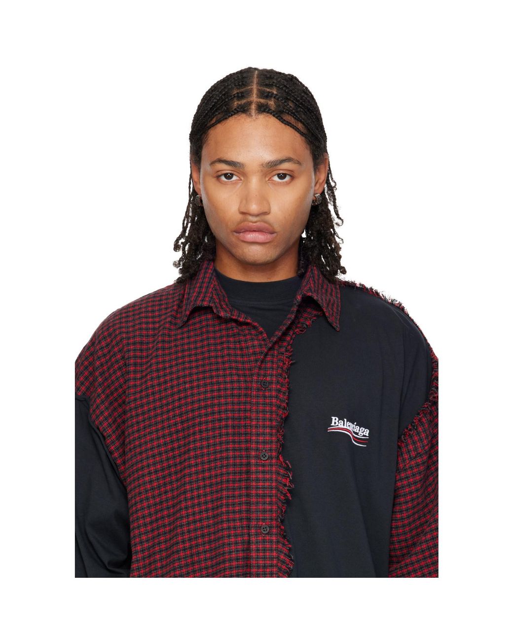 Balenciaga Metallic Nano Hoop Earrings for men