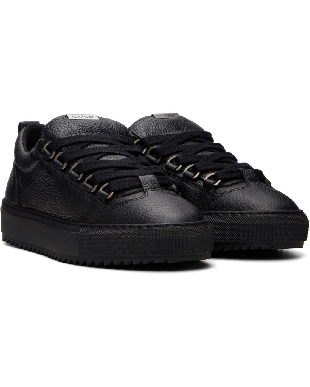 Represent Black Alpha Trek Sneakers for men