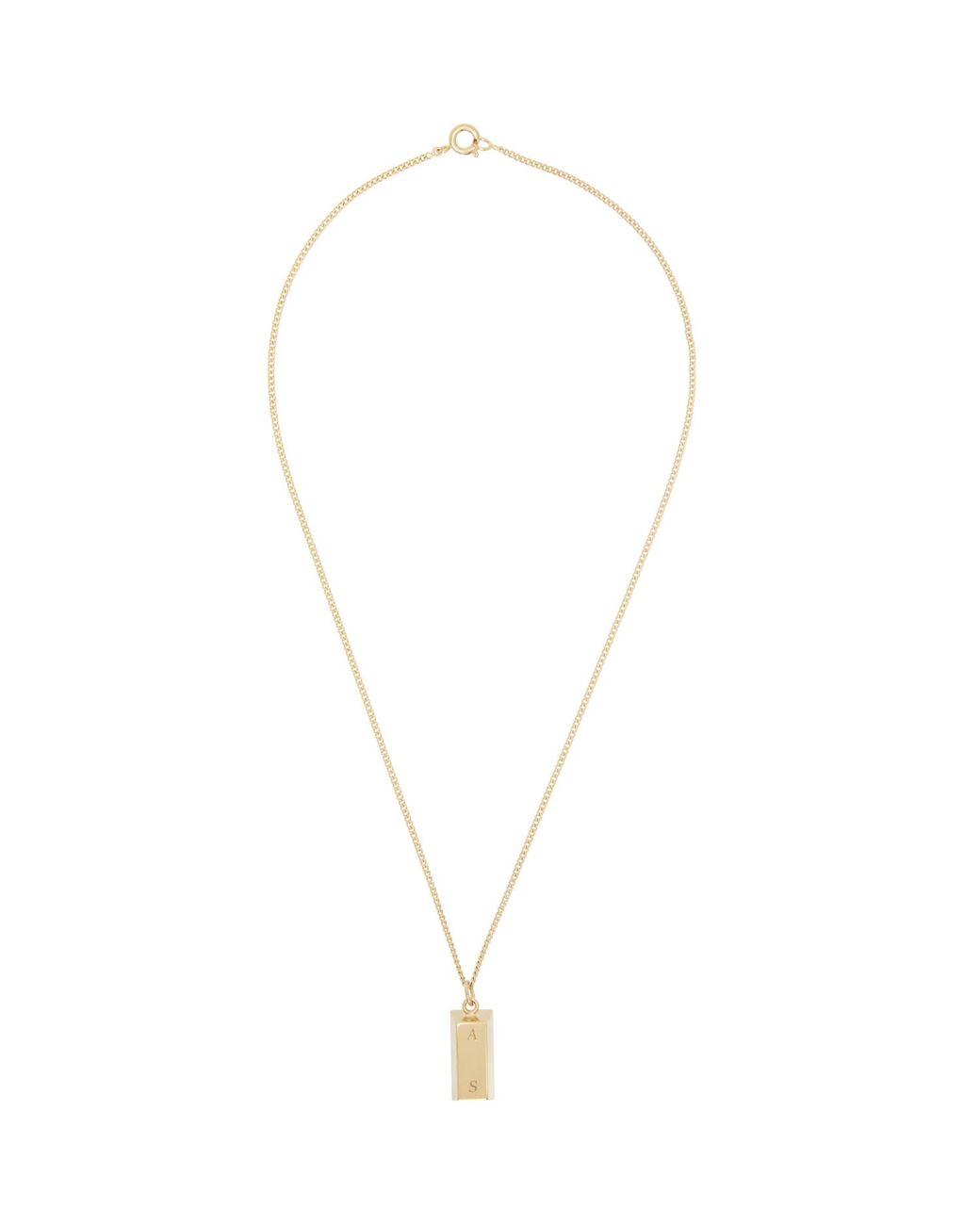 Acne Metallic Aldar Necklace for men