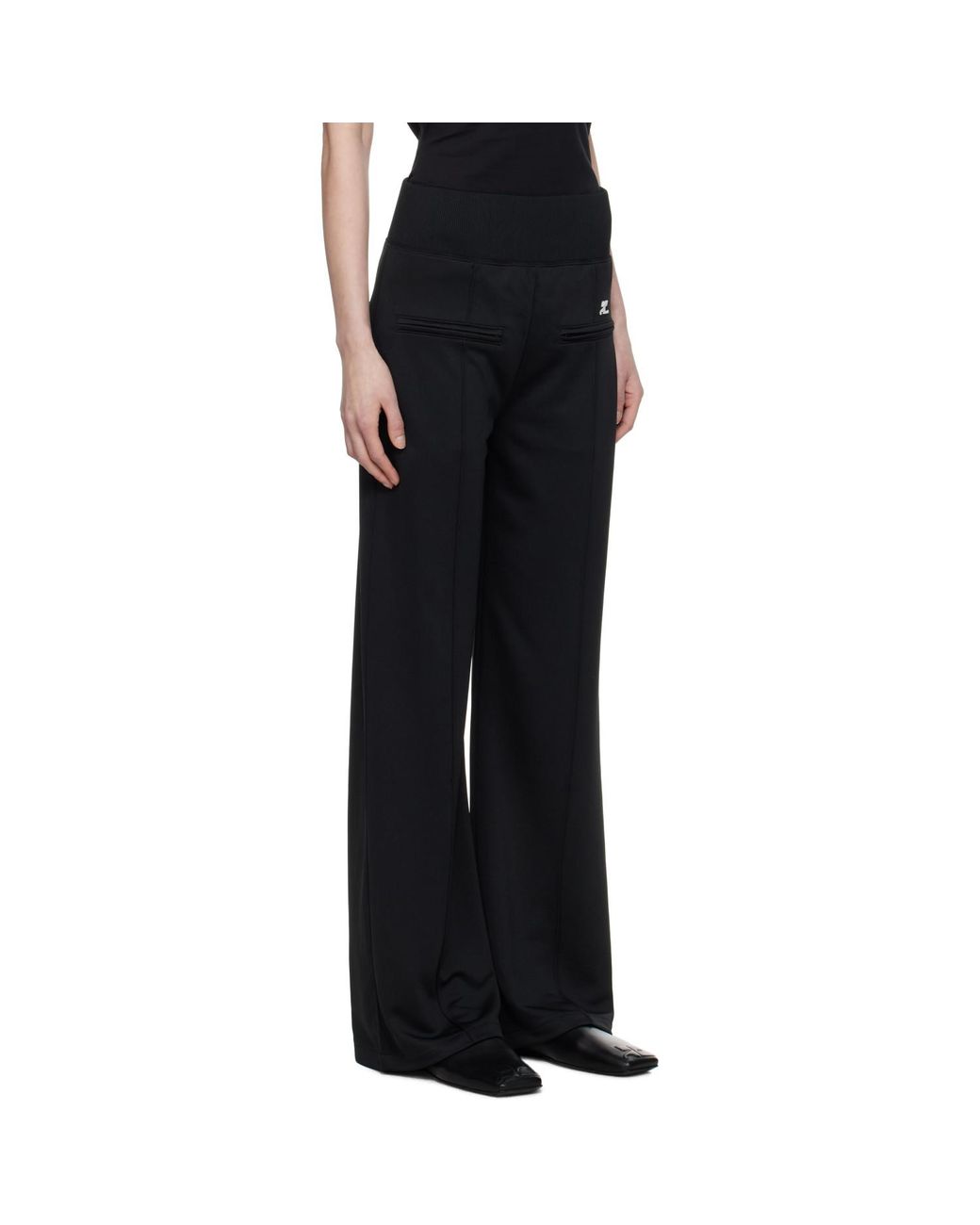 Courreges Black Interlock Tracksuit Trousers