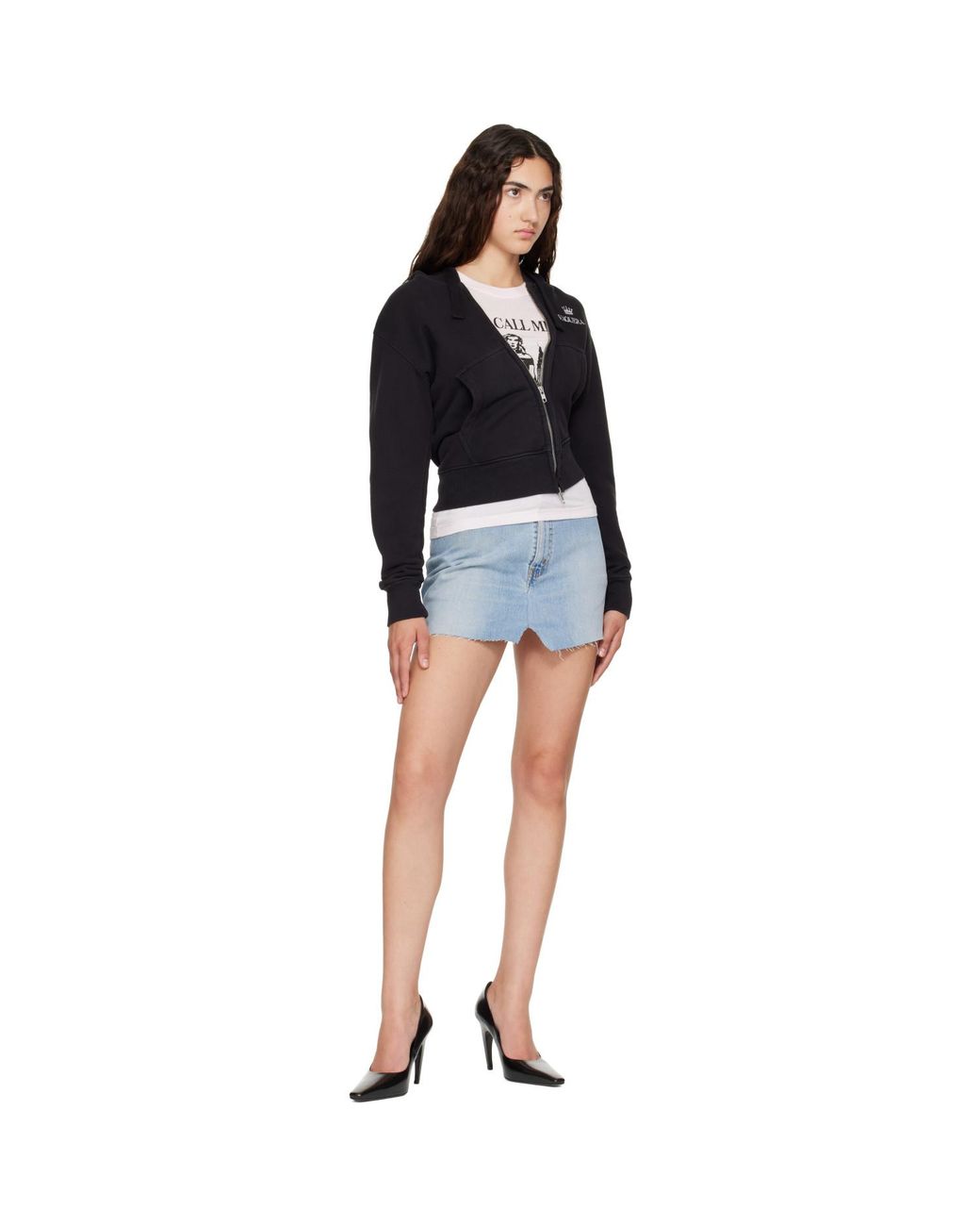VAQUERA Black Twisted Zip Hoodie