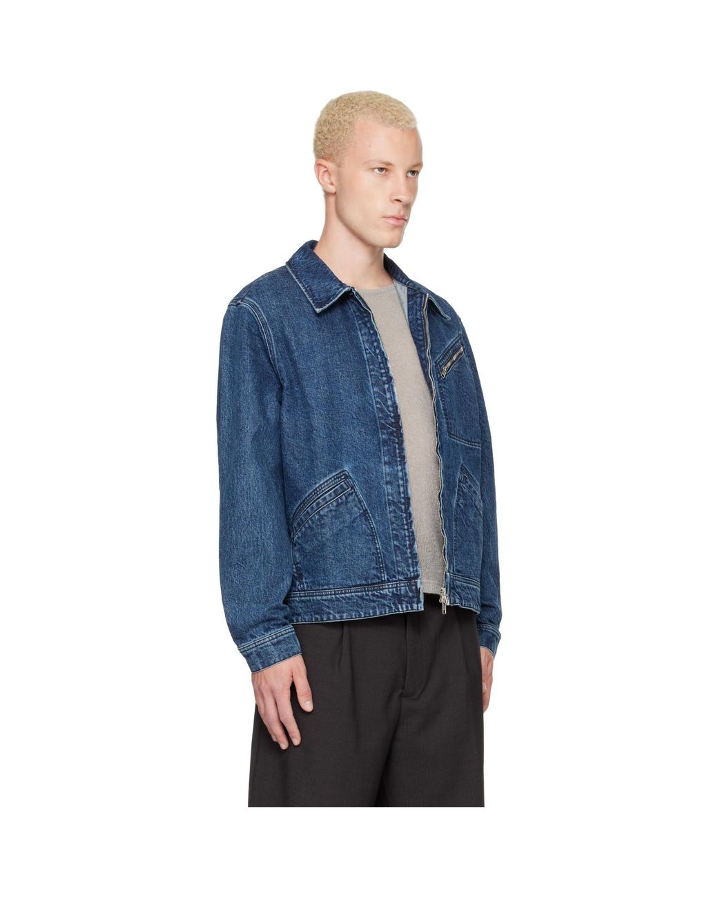 KENZO Blue Paris Signature' Utility Denim Jacket for men