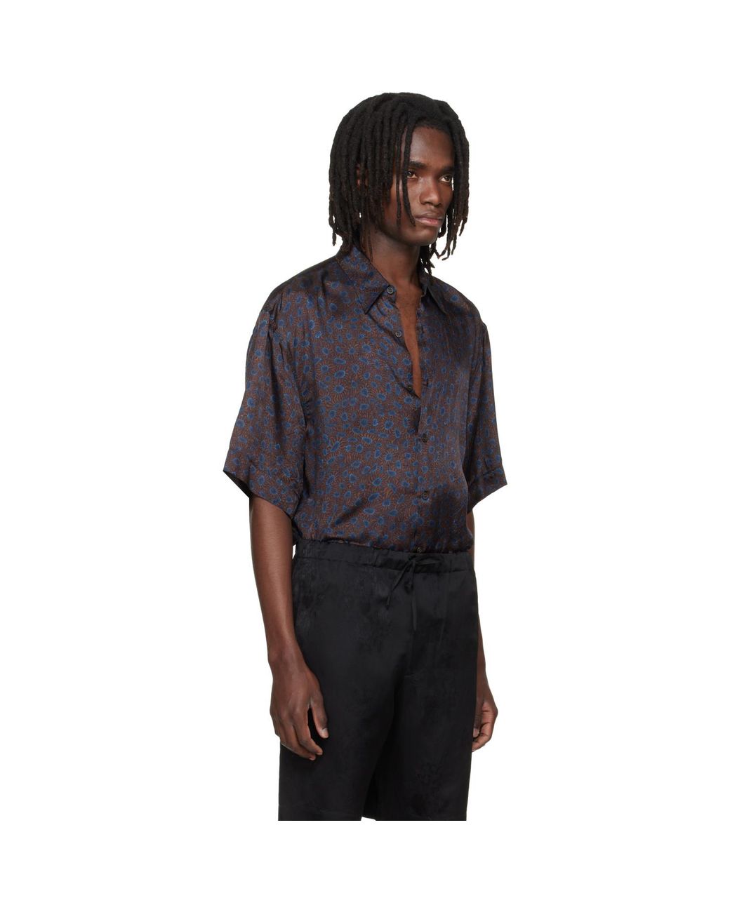 Dries Van Noten Black Button-Down Shirt for men