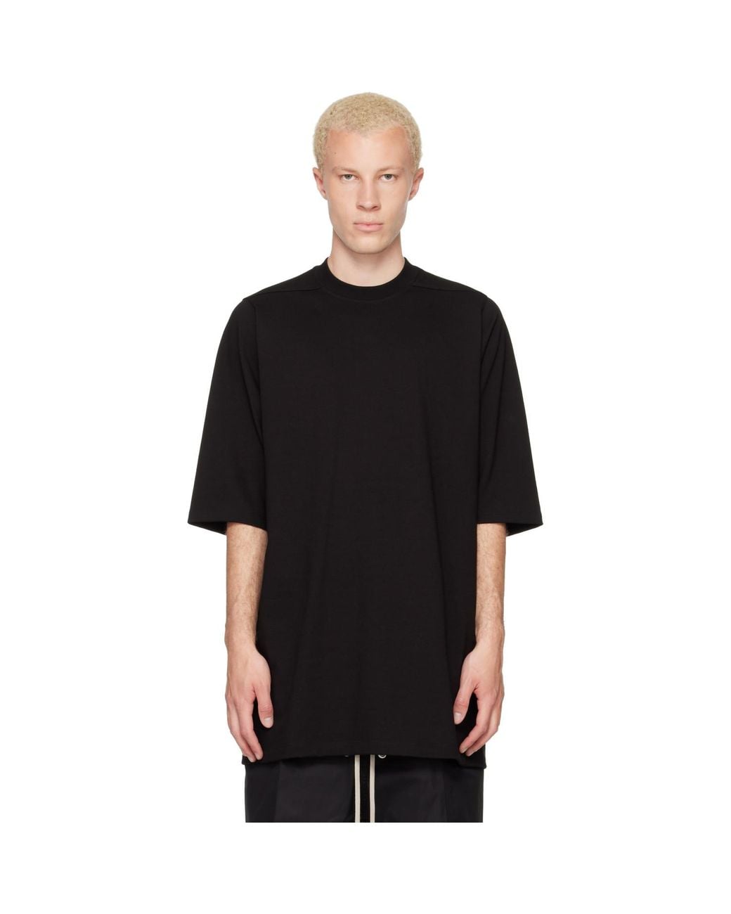 Rick Owens Black Tower Jumbo S/S T-Shirt for men