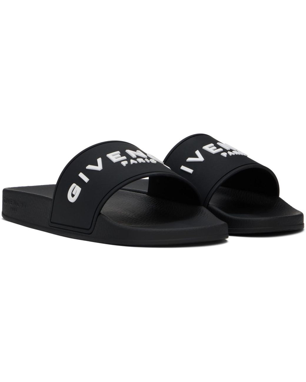 Givenchy Black Rubber Pool Slides for men