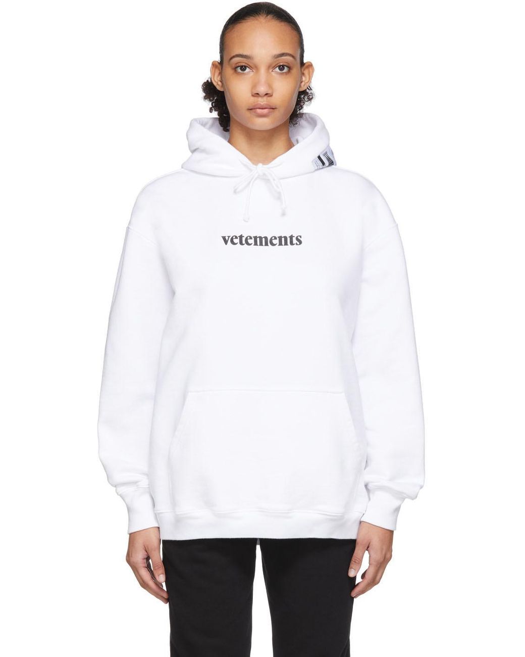 Vetements White Postage Hoodie Lyst