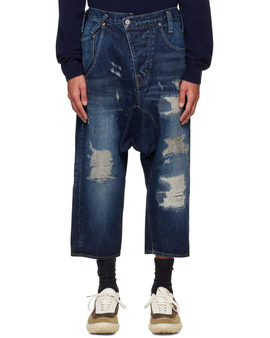 ＜FUMITO GANRYU＞ GRAFFITI SARROUEL SLACKS Black Graffiti Sarrouel Trousers by FUMITO GANRYU on Sale