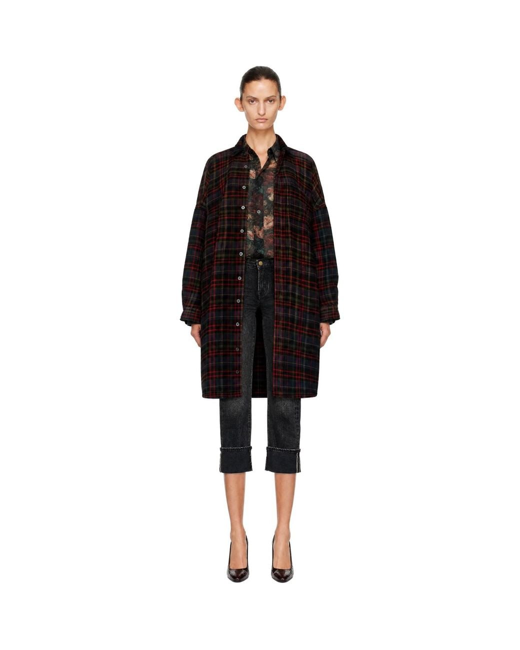 R13 Black Jumbo Padded Coat