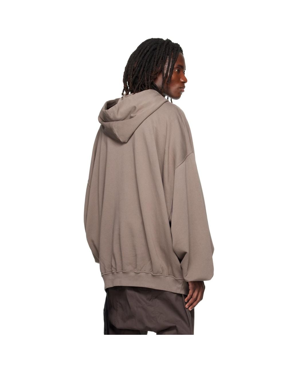 Rick Owens Brown Tower Hun Hoodie for men