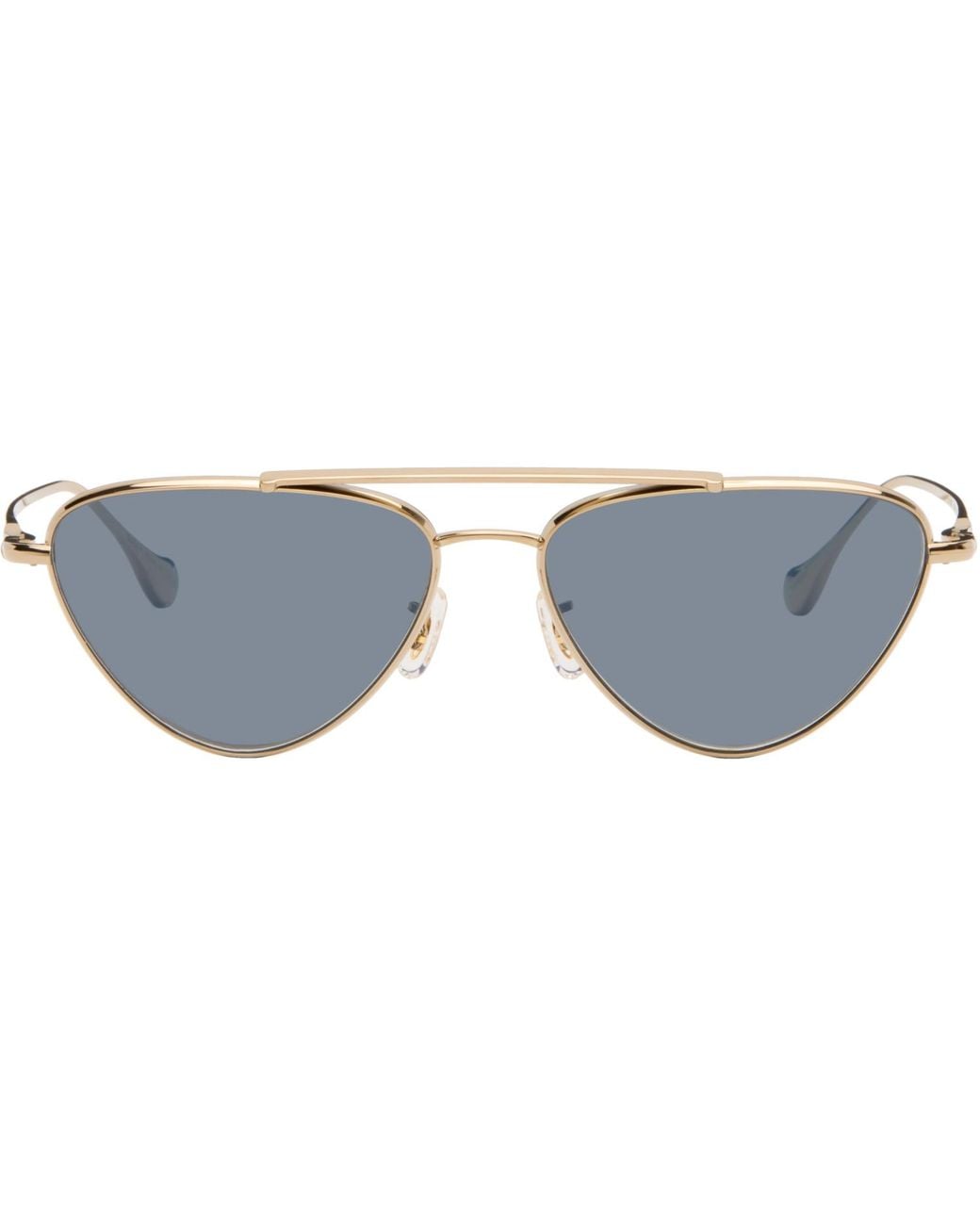 Jil Sander Gray Oliver Peoples 'Edition 1' Aviator Sunglasses