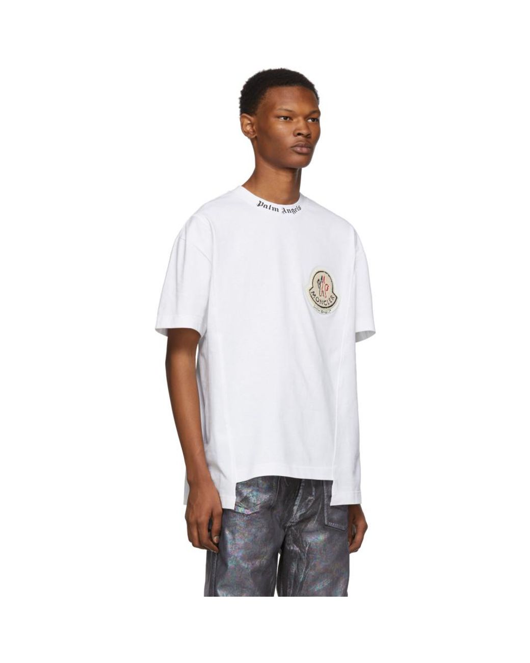 Moncler Genius Cotton 8 Moncler Palm Angels White Constructed T-shirt for  Men | Lyst