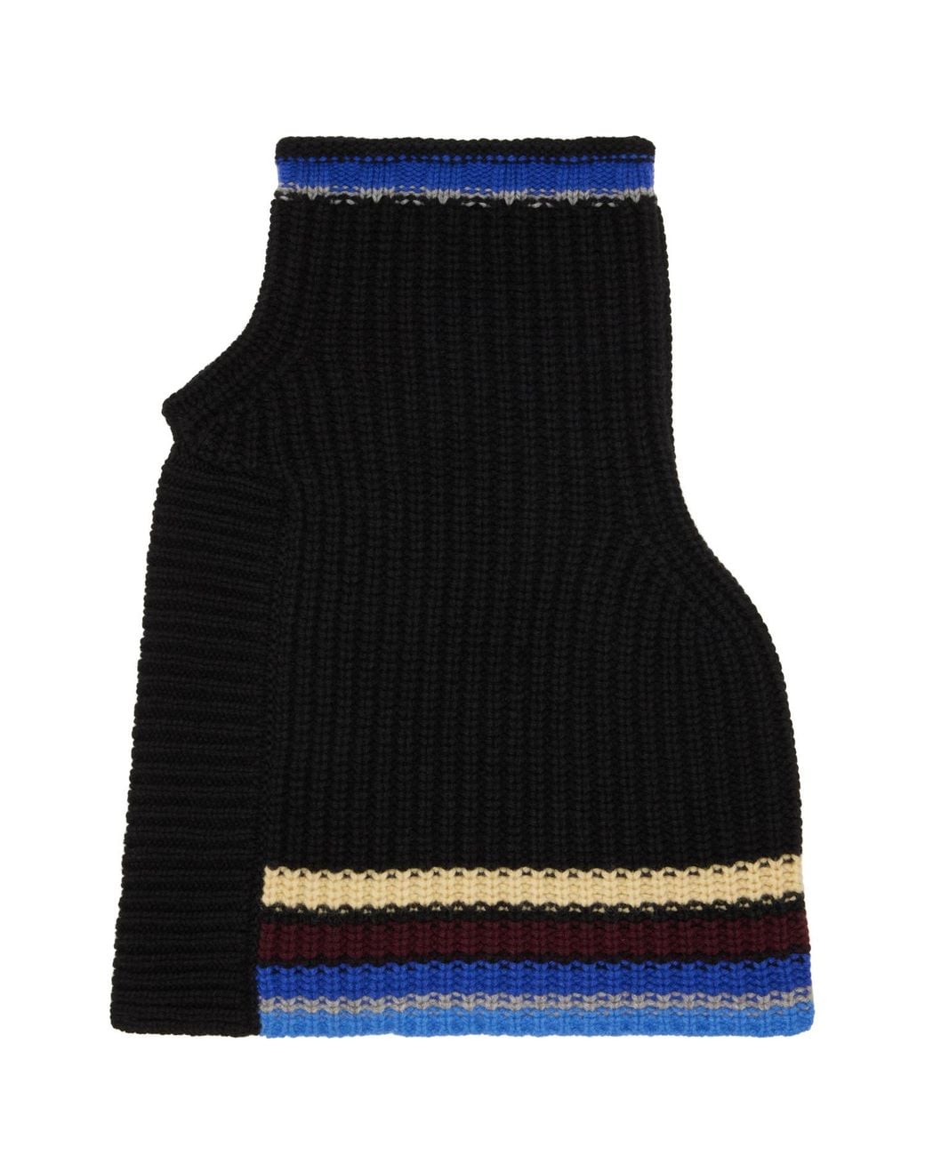 Dries Van Noten Black Wool Shawl Collar