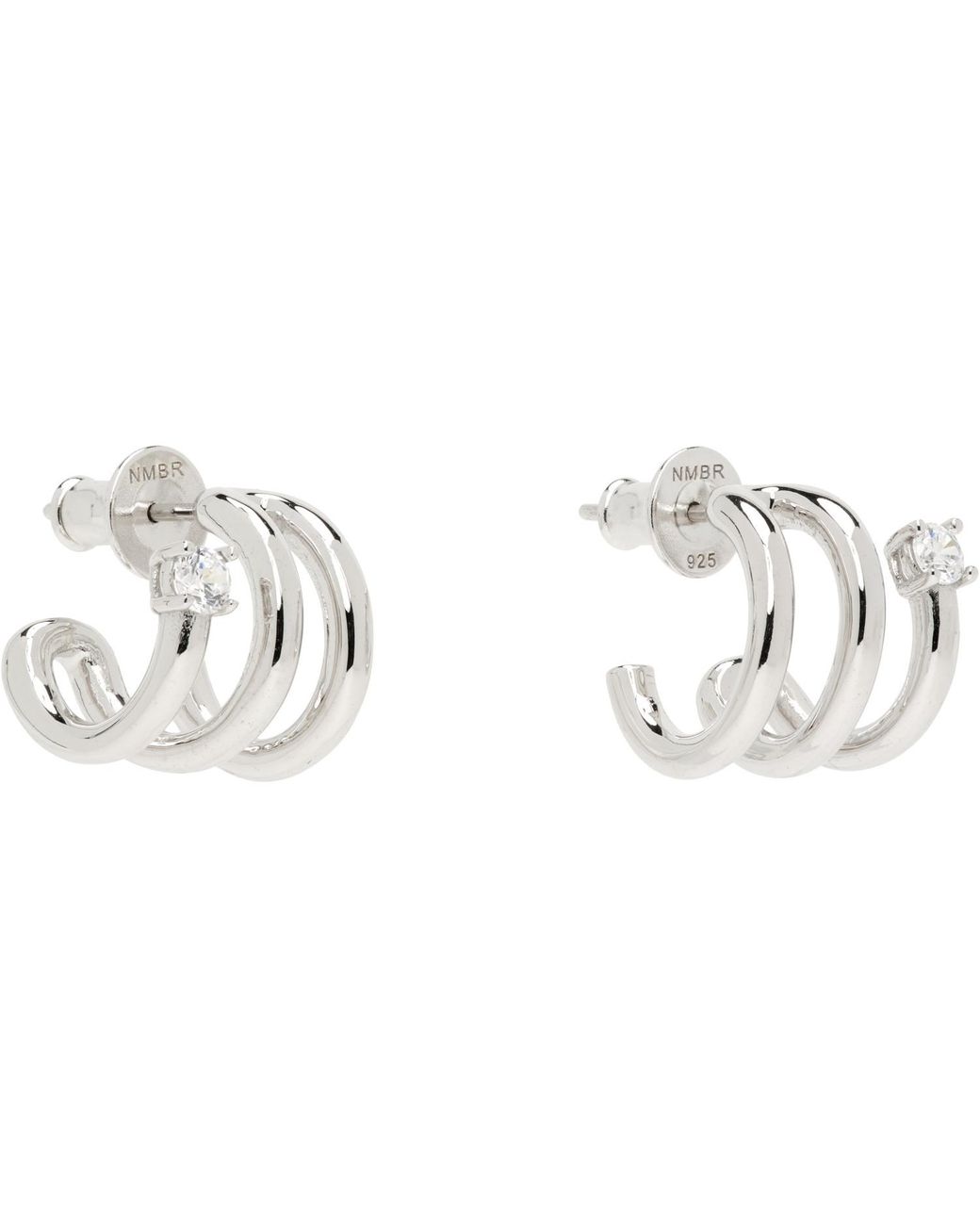 NUMBERING Black #8102 Earrings