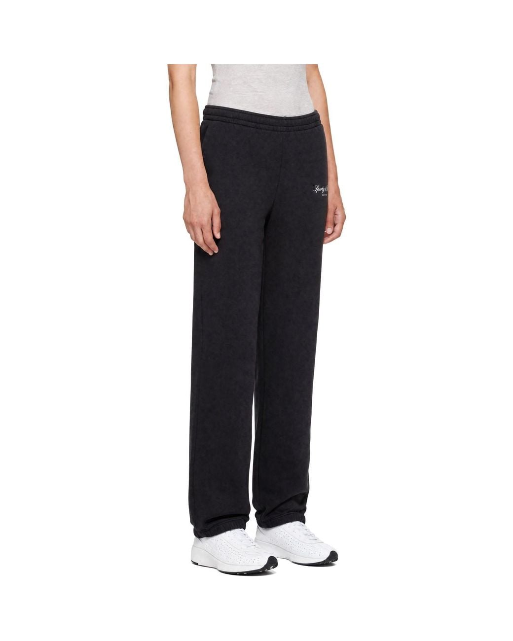 Sporty & Rich Black Signature Ny Sweatpants