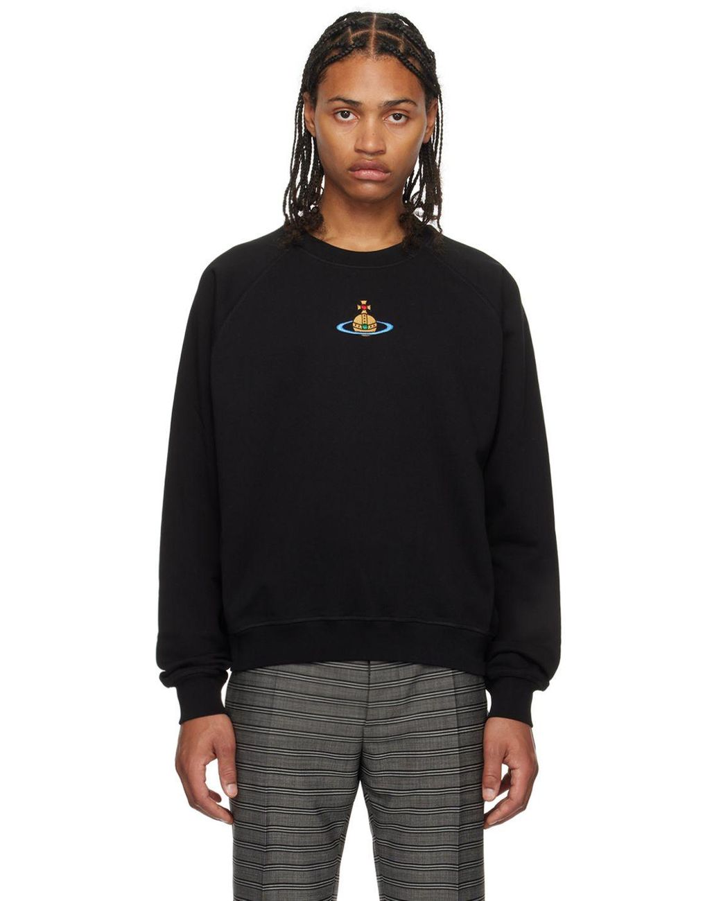 Vivienne Westwood Black Embroidered Logo Sweatshirt - ShopStyle