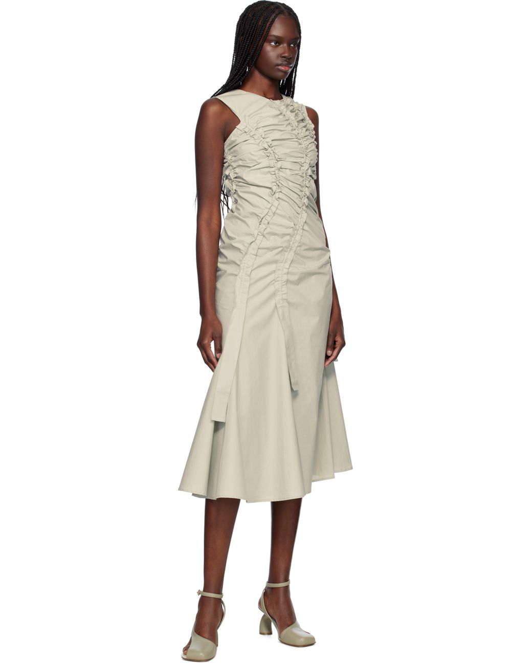 Renaissance Renaissance Black Kyra Cotton Midi Dress