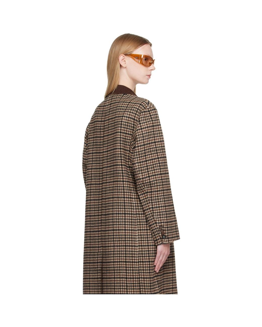 Rag & Bone Brown Vasso Double-Face Plaid Coat