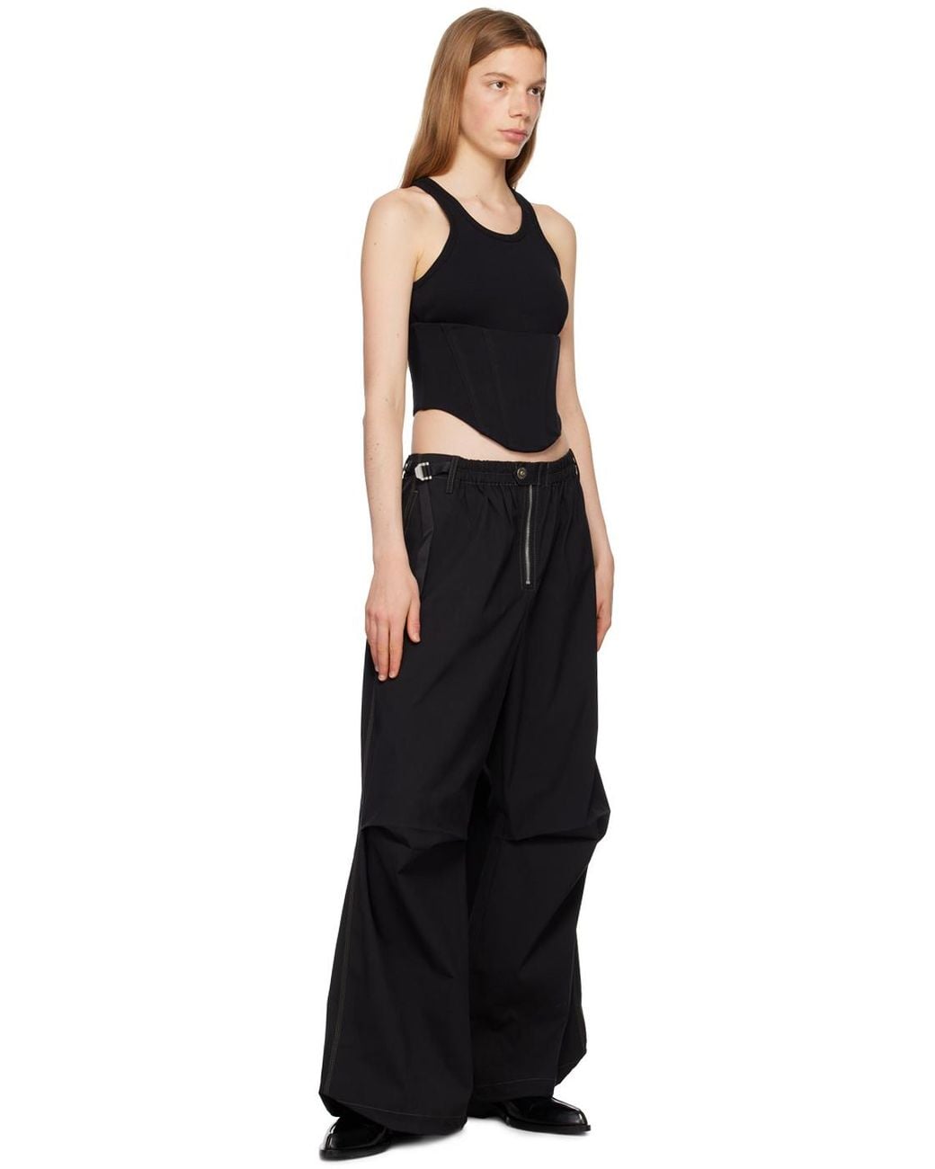 Dion Lee Black Float Tank Top