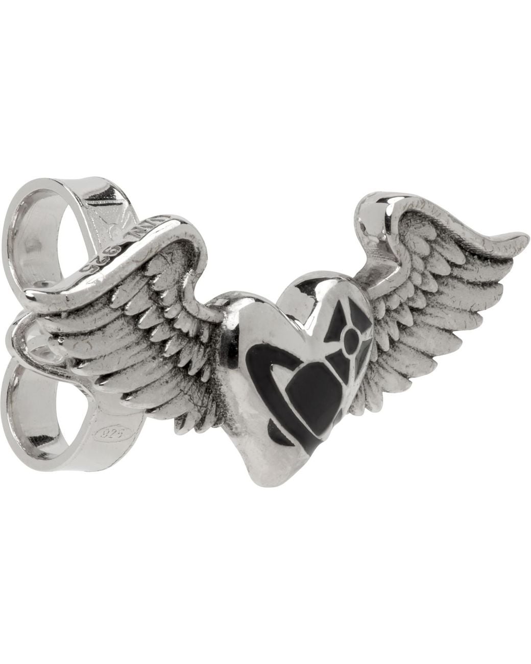Vivienne Westwood Black Herbert Single Stud Earring for men