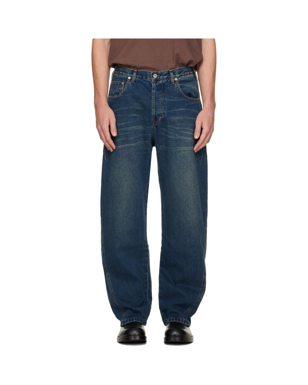 Edward Cuming Blue Side-Dart Jeans for men