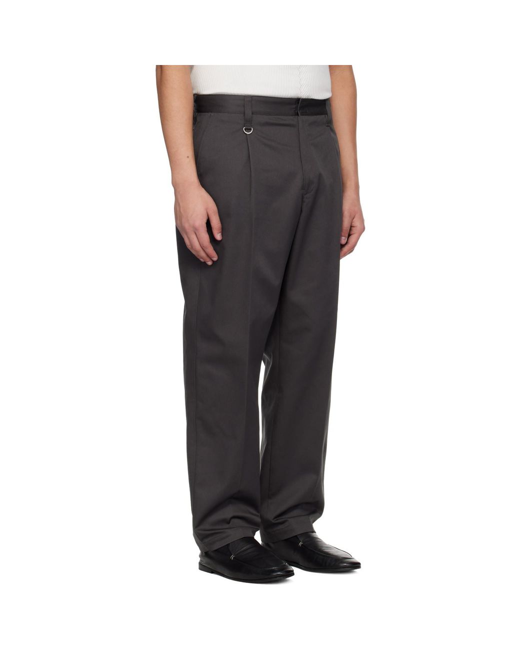 Yohji Yamamoto Black Neighborhood Edition Tuck Work Trousers for men