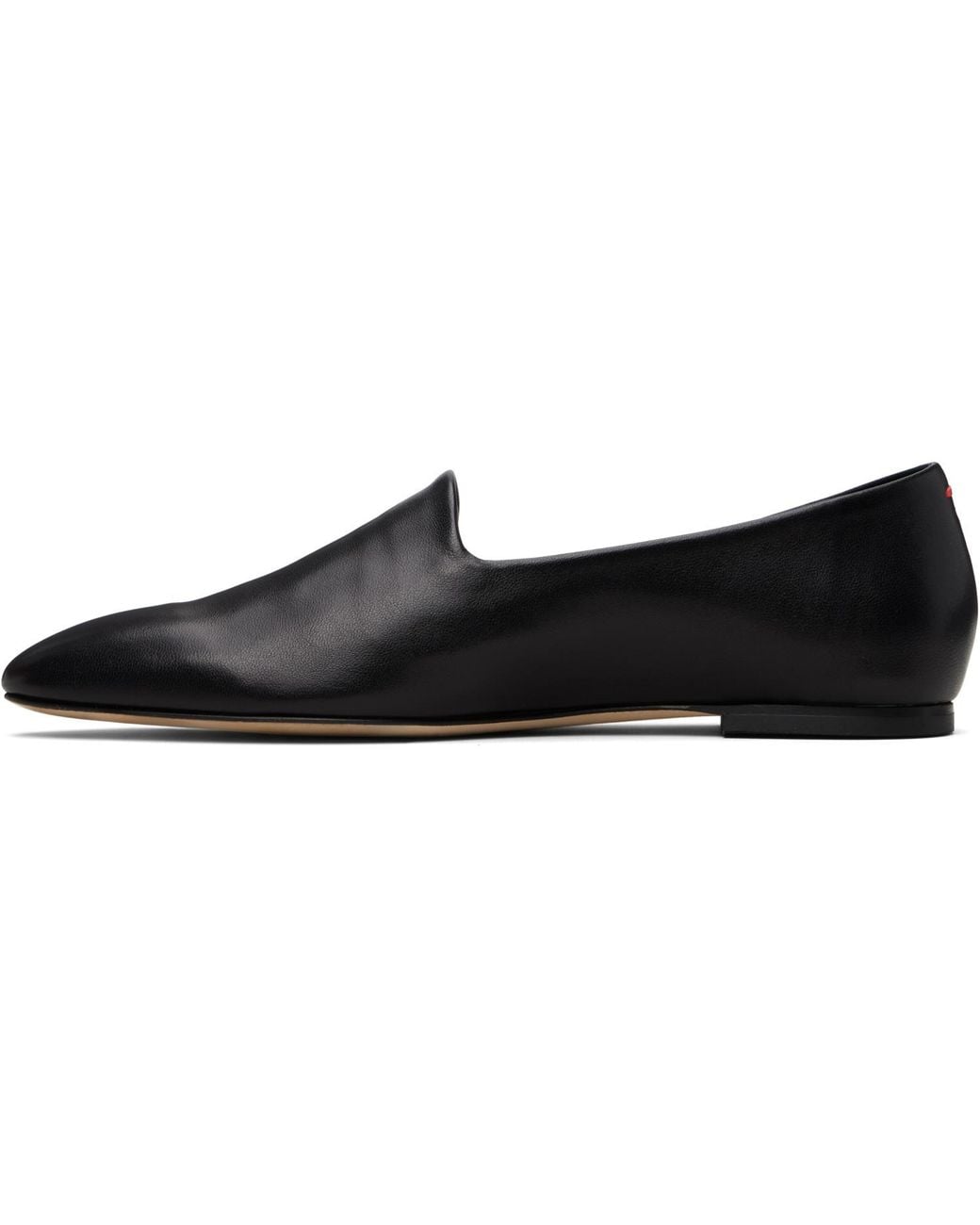 Aeyde Black Vanna Almond-Toe Loafers