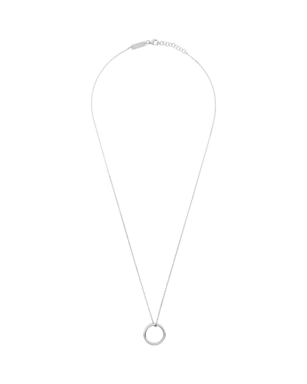 Maison Margiela Metallic Logo Reference Ring Necklace for men