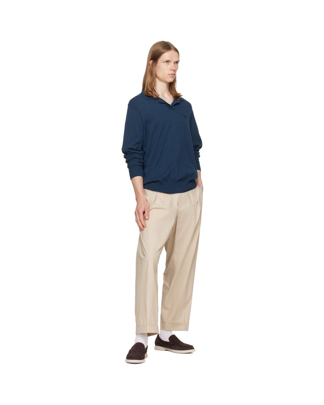 Boss Natural Relaxed-Fit Trousers for men