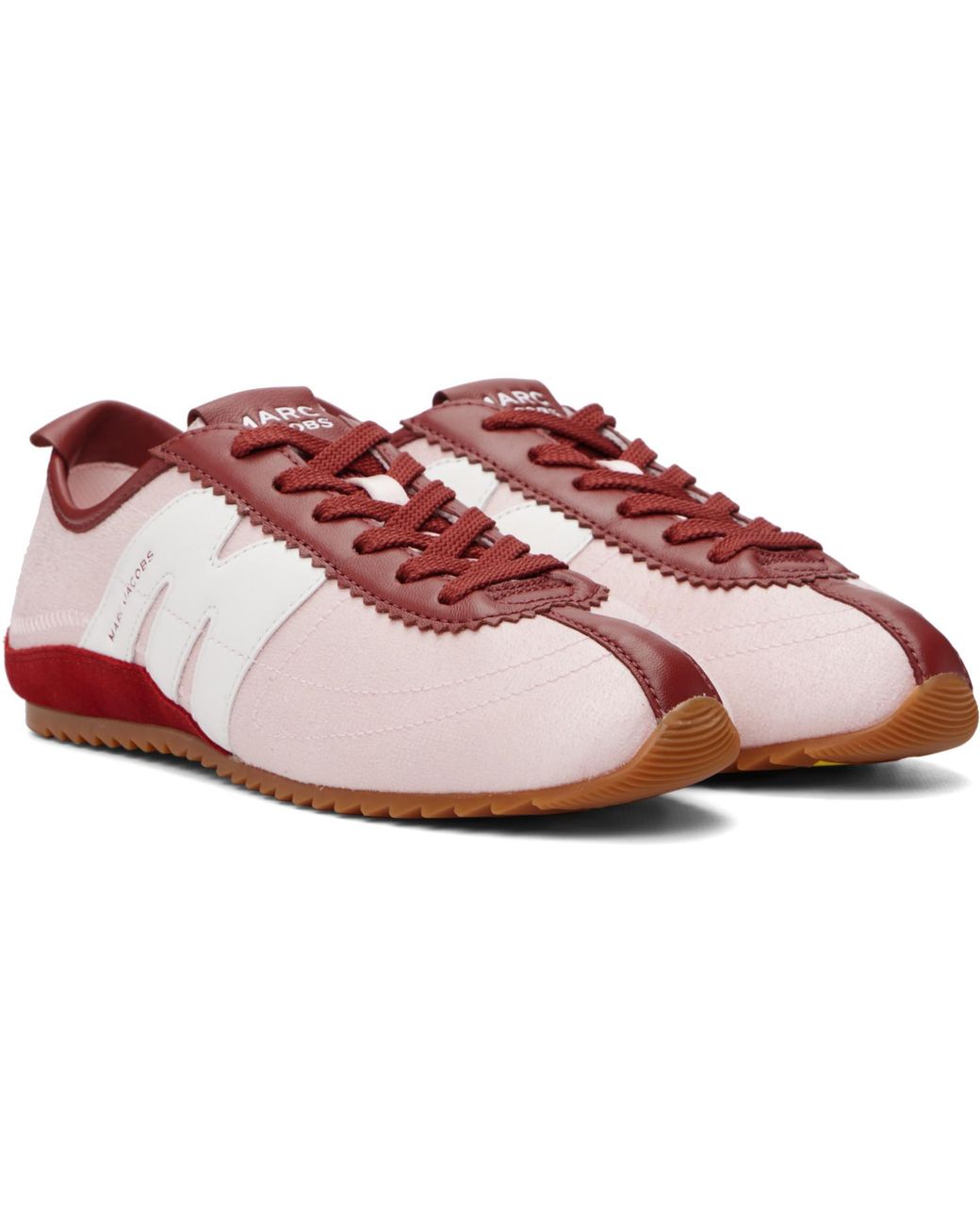 Marc Jacobs Pink 'The Brushed Satin 400 Bleecker Runner' Sneakers