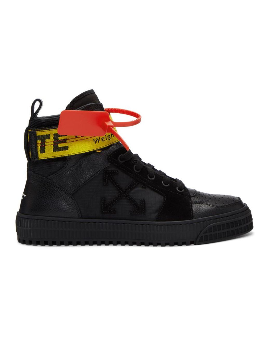 Off-White c/o Virgil Abloh Black Industrial High-top Sneakers for Men | Lyst