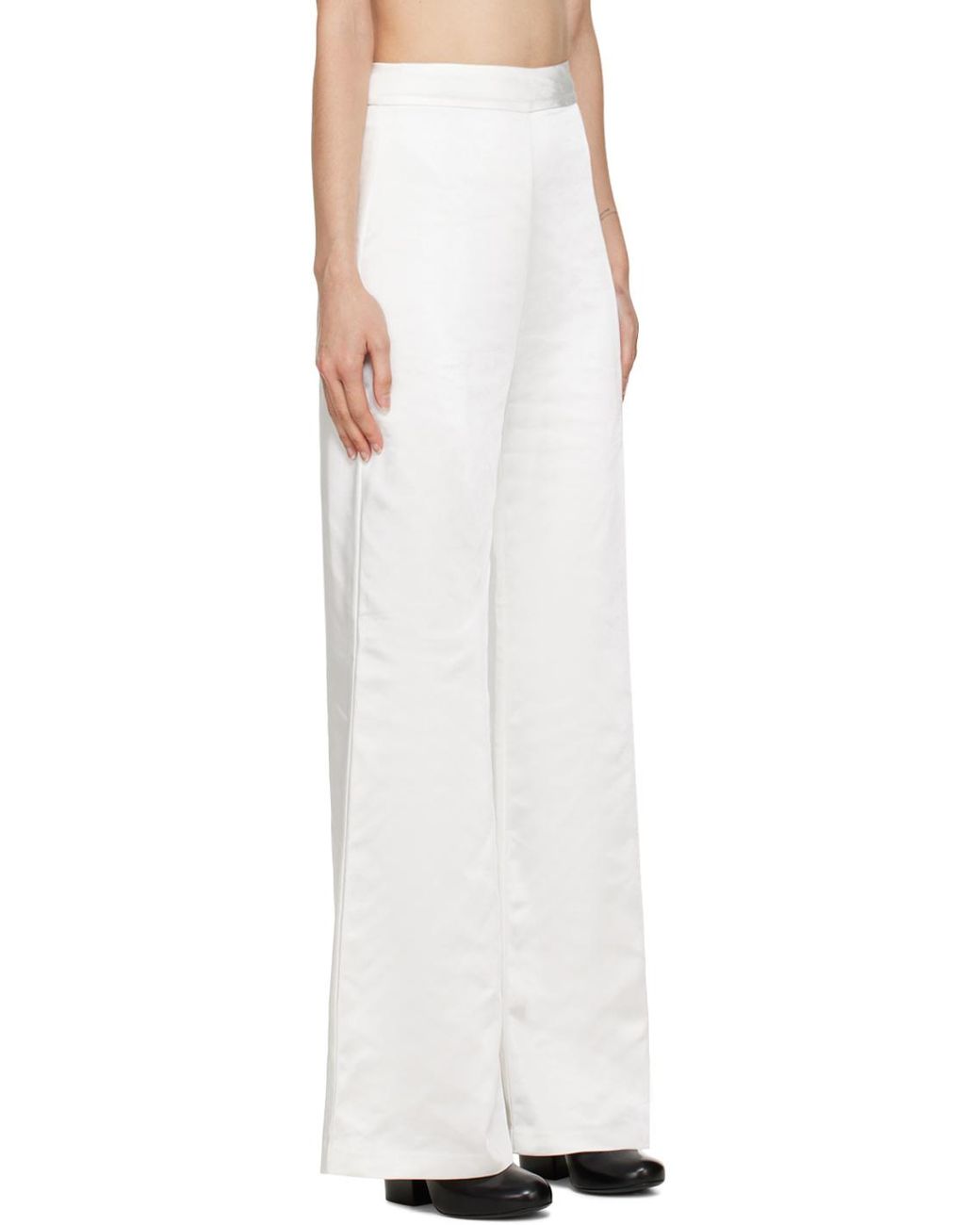Third Form White Flare Trousers